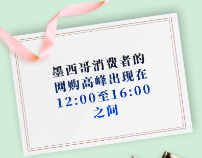 墨西哥消费者的网购高峰出现在12:00至16:00之间